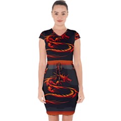 Dragon Capsleeve Drawstring Dress  by Ket1n9