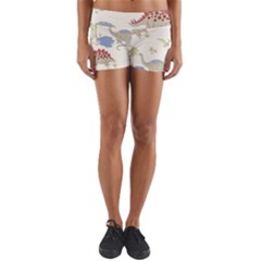 Dinosaur Art Pattern Yoga Shorts by Ket1n9