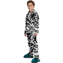 Ying Yang Tattoo Kids  Long Sleeve Velvet Pajamas Set View2