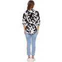 Ying Yang Tattoo Women s Quarter Sleeve Pocket Shirt View4