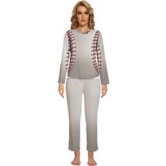 Baseball Womens  Long Sleeve Lightweight Pajamas Set by Ket1n9