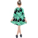 Art Alien Pattern Kids  Quarter Sleeve Shirt Dress View2