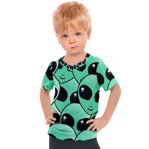 Art Alien Pattern Kids  Sports T-shirt by Ket1n9