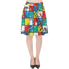 Snakes And Ladders Velvet High Waist Skirt by Ket1n9