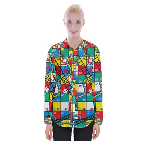 Snakes And Ladders Womens Long Sleeve Shirt by Ket1n9