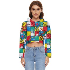 Snakes And Ladders Women s Lightweight Cropped Hoodie by Ket1n9