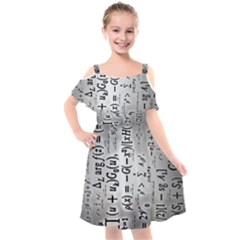 Science Formulas Kids  Cut Out Shoulders Chiffon Dress by Ket1n9