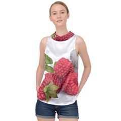 Fruit Healthy Vitamin Vegan High Neck Satin Top by Ket1n9