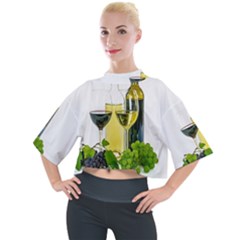 White Wine Red Wine The Bottle Mock Neck T-shirt by Ket1n9