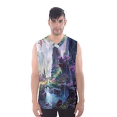 Fantastic World Fantasy Painting Men s Basketball Tank Top by Ket1n9