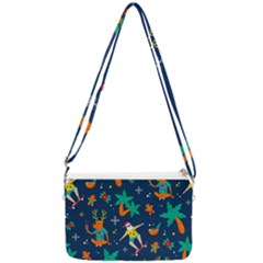 Colorful Funny Christmas Pattern Double Gusset Crossbody Bag by Ket1n9