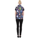 Colorful Funny Christmas Pattern Women s Button Up Vest View2