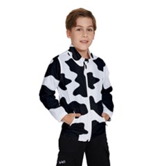 Animal Print Black And White Black Kids  Windbreaker by Ket1n9