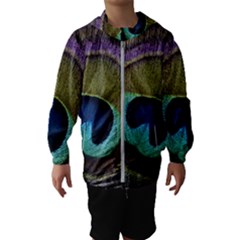 Peacock Feather Kids  Hooded Windbreaker by Ket1n9