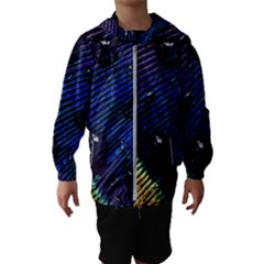 Peacock Feather Retina Mac Kids  Hooded Windbreaker by Ket1n9