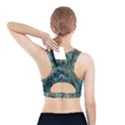 Feathers Art Peacock Sheets Patterns Sports Bra With Pocket View2