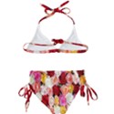 Rose Color Beautiful Flowers Kids  Classic Bikini Set View2