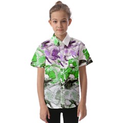 Horse Horses Animal World Green Kids  Short Sleeve Shirt by Ket1n9