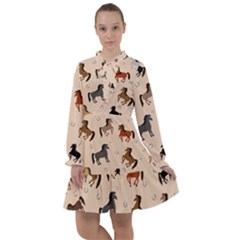 Horses For Courses Pattern All Frills Chiffon Dress by Ket1n9