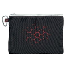 Abstract Pattern Honeycomb Canvas Cosmetic Bag (xl) by Ket1n9