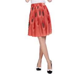 Seamless Background With Watermelon Slices A-line Skirt by Ket1n9