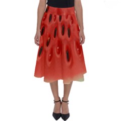 Seamless Background With Watermelon Slices Perfect Length Midi Skirt by Ket1n9