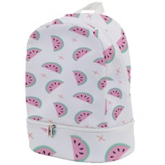 Seamless Background With Watermelon Slices Zip Bottom Backpack by Ket1n9