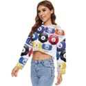 Racked Billiard Pool Balls Women s Lightweight Cropped Hoodie View2