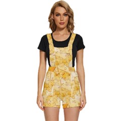 Cheese Slices Seamless Pattern Cartoon Style Short Overalls by Ket1n9