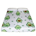 Cute Seamless Pattern With Avocado Lovers Fitted Sheet (California King Size) View1