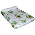 Cute Seamless Pattern With Avocado Lovers Fitted Sheet (California King Size) View2