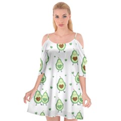 Cute Seamless Pattern With Avocado Lovers Cutout Spaghetti Strap Chiffon Dress by Ket1n9