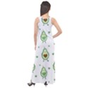 Cute Seamless Pattern With Avocado Lovers Sleeveless Velour Maxi Dress View2