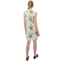 Cute Seamless Pattern With Avocado Lovers Sleeveless Shirt Dress View2