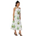 Cute Seamless Pattern With Avocado Lovers Sleeveless Cross Front Cocktail Midi Chiffon Dress View3