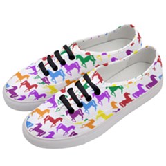 Colorful Horse Background Wallpaper Women s Classic Low Top Sneakers by Hannah976