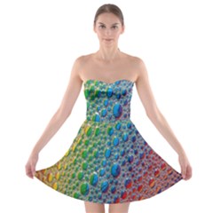 Bubbles Rainbow Colourful Colors Strapless Bra Top Dress by Hannah976