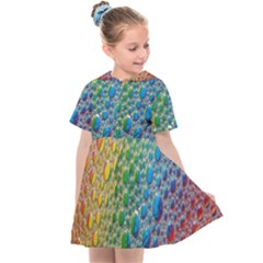 Bubbles Rainbow Colourful Colors Kids  Sailor Dress by Hannah976