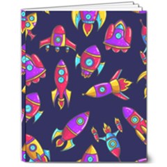 Space Patterns 8  X 10  Softcover Notebook by Hannah976