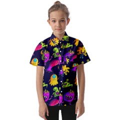 Space Patterns Kids  Short Sleeve Shirt by Hannah976