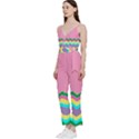 Easter Chevron Pattern Stripes V-Neck Camisole Jumpsuit View2