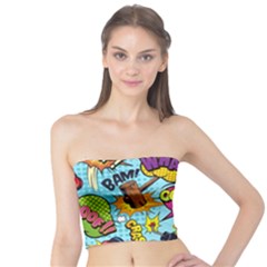 Comic Elements Colorful Seamless Pattern Tube Top by Hannah976