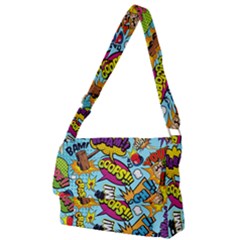 Comic Elements Colorful Seamless Pattern Full Print Messenger Bag (l) by Hannah976