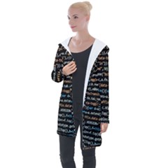 Close Up Code Coding Computer Longline Hooded Cardigan by Hannah976