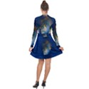 Fish Blue Animal Water Nature Long Sleeve Panel Dress View2