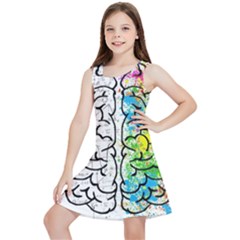 Brain Mind Psychology Idea Drawing Kids  Lightweight Sleeveless Dress by Ndabl3x