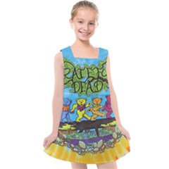 Dancing Bears Grateful Dead Kids  Cross Back Dress by Cendanart