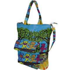 Dancing Bears Grateful Dead Shoulder Tote Bag by Cendanart