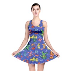 Grateful Dead Bears Pattern Reversible Skater Dress by Cendanart