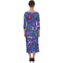 Grateful Dead Bears Pattern Quarter Sleeve Midi Bodycon Dress View2